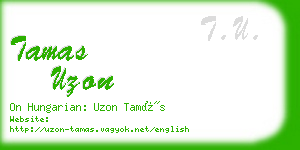 tamas uzon business card